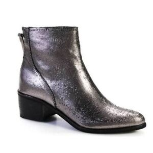Dolce Vita Silver Metallic Cassius Mercury Ankle Boots